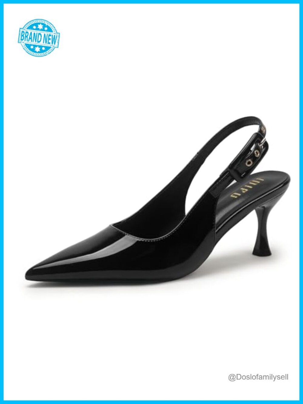 Slingback Kitten Heels Pointed Closed Toe Pumps Dress Shoes